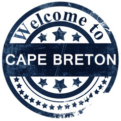 Cape breton stamp on white background