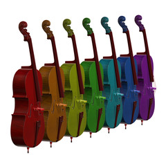 cello musical instrument 3d illustration © Deanora
