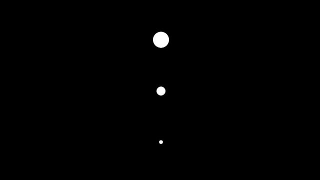 A loader - spinner animation: vertical spheres growing and shrinking, looking like a snowman. Use: fake mock video buffering, simulate Android / iPhone apps, YouTube buffering / loading.
