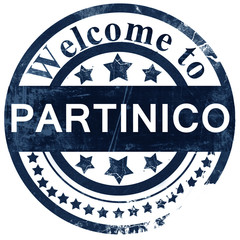 Partinico stamp on white background