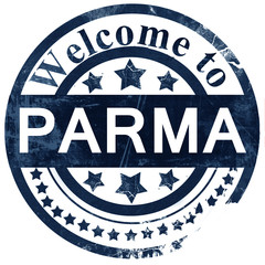 Parma stamp on white background