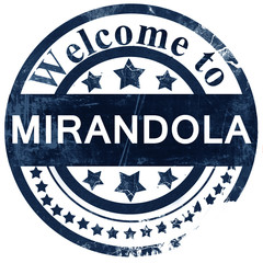 Mirandola stamp on white background