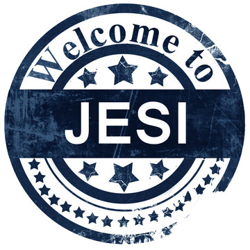 Jesi stamp on white background