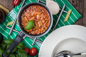 Mediterranean meal preparation.