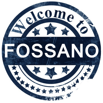 Fossano stamp on white background