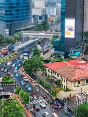 Photo Of Intersection In Jakarta S Main Road In Near