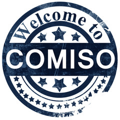 Comiso stamp on white background