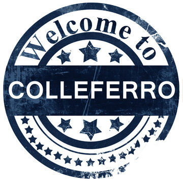 Colleferro stamp on white background