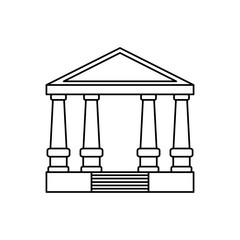 Court building symbol icon vector illustration graphic design