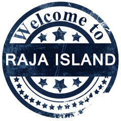 Raja island stamp on white background