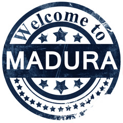 Madura stamp on white background