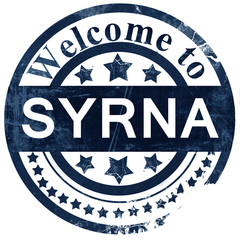 Syrna stamp on white background