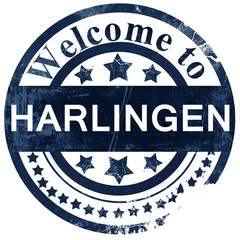 Harlingen stamp on white background