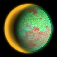 Unknown planet texture, Earth-like. 3d 18