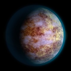 Unknown planet texture, Earth-like. 3d 10