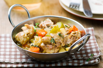 Chicken and Root Vegetable Fricassee.