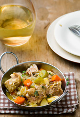 Chicken and Root Vegetable Fricassee.