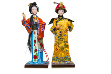 Obraz premium Chinese statues in national costume