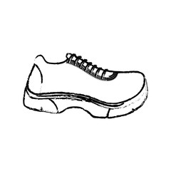 Running sport sneaker icon vector illustration graphic design