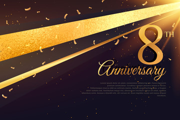 8th anniversary celebration card template