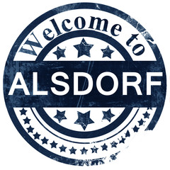 Alsdorf stamp on white background