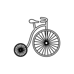 Fototapeta na wymiar vintage circus bicycle icon vector illustration graphic design
