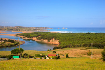 River Pas mouth, Cantabrian sea