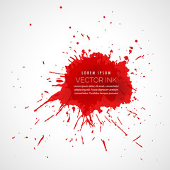 red splatter ink drop effect