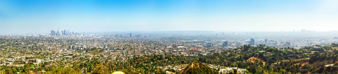 Zelfklevend Fotobehang Skyline, Los Angeles panorama © Nomad_Soul
