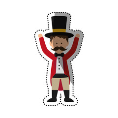 Circus tamer cartoon icon vector illustration graphic design
