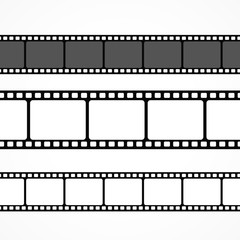 vector film strip collection in different sizes