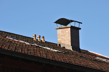 Schornstein aus Klinkern gemauert