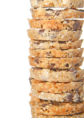 Cereal cookies on white background