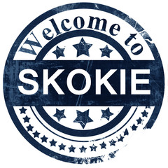 skokie stamp on white background