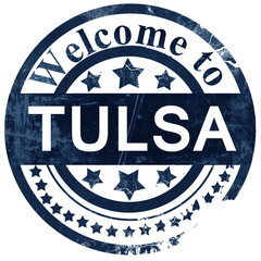 tulsa stamp on white background