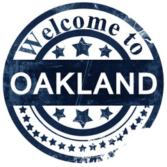 oakland stamp on white background