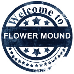 flower mound stamp on white background