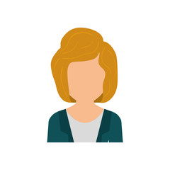 woman faceless profile icon vector illustration graphic design