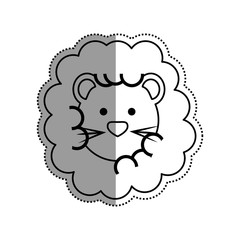 Cute lion cartoon icon vector illustration graphic design