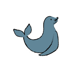 Sealion cartoon animal icon vector illustration graphic design