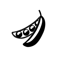 Fresh peas vegetable icon vector illustration graphic design