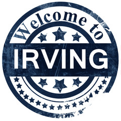 irving stamp on white background