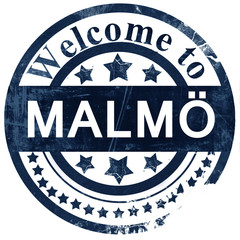 Malmo stamp on white background