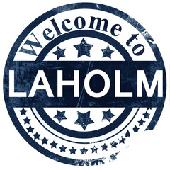 Laholm stamp on white background