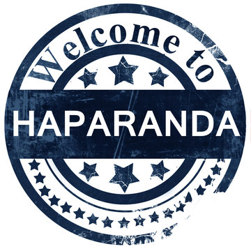 Haparanda stamp on white background