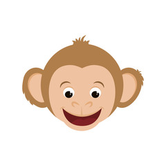 cute mokey cartoon icon vector illustration graphic design