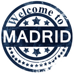 Madrid stamp on white background