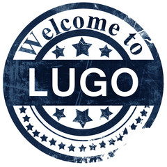 Lugo stamp on white background