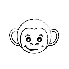 cute mokey cartoon icon vector illustration graphic design