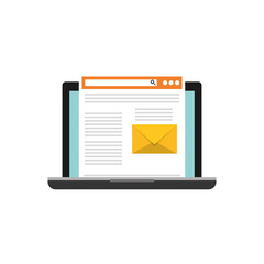 Laptop computer technology icon vector illustration graphic design